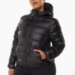ARITZIA TNA THE LITTLE PUFF BLACK HOODED PUFFER JACKET